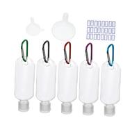 PENIKOKO Set de Flacons Plastique avec Crochet pour Voyage Bouteilles Rechargeables avec Entonnoirs et Étiquettes pour Cosmétiques et Hygiène Portable et Pratique pour Valise