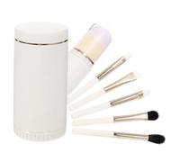 PENIKOKO Set de Pinceaux Maquillage avec Manche Portable pour Voyage Pinceau et Visage Organiseur Rotatif Pratique Blanc