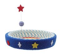PENIKOKO Sisal Cat Scratching Bed with Star Pattern Compact Round Lounge Nest for Indoor Kittens Furniture Friendly Scratch Pad Supporting Natural Behavior and Home Protection