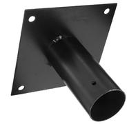 PENIKOKO Socle de Poteau de Terrasse en Métal Robuste Revêtement en Poudre, Support D’ancrage pour Poteaux de Clôture en Bambou Diamètre Adapté, Base de Fixation Stable pour Sol Béton