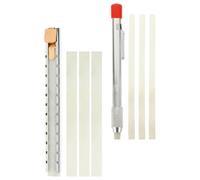 PENIKOKO Stylo à Peinture en Stéatite Porte-Pierres à Savonnette Lot de 10 set de Pièces Craie Plate Blanche pour Marquage sur Acier Outils de Soudage Précis et Légers pour Chantier