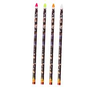 PENIKOKO Stylos à Strass Auto-adhésifs 4 Pièces, Outils de Pointillage Manucure, Couleurs Jaune Blanc Rose Vert Fluo, pour Nail Art DIY et Salons de Beauté