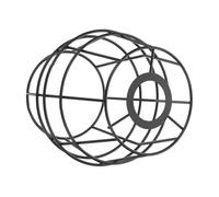 PENIKOKO Support Abat-jour Fer Tissé Main Cadre DIY pour Lampe Suspendue Piédestal pour Abat-jour de Bureau Plafonnier ou Murale Hauteur Noir
