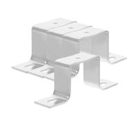 PENIKOKO Support de Fixation en U Robuste en Acier Inoxydable Argenté pour Rail de Disjoncteurs, Lot de 4 Pièces, Résistant à L'usure, pour Maisons et Bureaux