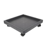 PENIKOKO Support Roulant Carré pour Pot de Fleurs en Plastique PP, 4 Roues | Plateau Renforcé à Bords Hauts, Roues Pivotantes 360°, Déplacement Facile des Pots Lourds sur Terrasse