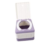 PENIKOKO Toilettes Pliables Portables Pour Camping Siège Pliant En Bois D’hibiscus Coussin Pvc Pour Voyage Extérieur Urgence Usage Quotidien Adultes Et Garçon Et Filles