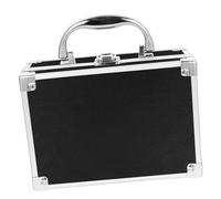 PENIKOKO Trousse à Cosmétiques en Alliage D’aluminium Petite Taille Noire, Organisateur de Boîte à Maquillage Portable, Mallette de Rangement pour Matériel de Manucure, Usage Professionnel