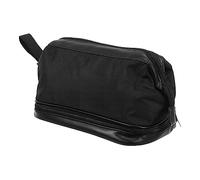 PENIKOKO Trousse de Toilette Portable pour Homme Simple Durable et Pratique Sac de Voyage avec Double Compartiment Humide et Sec Design Uni Noir