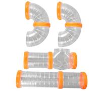 PENIKOKO Tube Et Tunnel pour Hamster Et Cobaye Bricolage, Plastique Transparent, Kit 1 Set, Extension Cage Modulable, Jouet Labyrinthique pour Petits Rongeurs