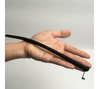 Pénis Sonore Silicone 30cm Tube Creux Plug Urethral SM Homme Noir S