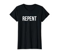 Pénitence T-Shirt Graphique avec Valeur, Femme, Noir, S
