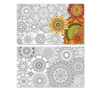 Penitue 2pcs Affiches de Coloriage Géantes Mandala, 100x60cm Grandes Affiches de Motivation à Colorier pour Enfants Adultes Adolescents Loisirs Créatifs Fournitures Fête