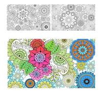 Penitue 2pcs Affiches de Coloriage Géantes Mandala, 100x60cm Grandes Affiches de Motivation à Colorier pour Enfants Adultes Adolescents Loisirs Créatifs Fournitures Fête (Style 2)