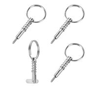 Penitue 4pcs Goupilles à Dégagement Rapide, Goupilles à Dégagement Rapide 1/4 Bimini Bateau avec Came Chute et Ressort Quincaillerie Marine en Acier Inoxydable pour Accessoires Bateau (Argent)