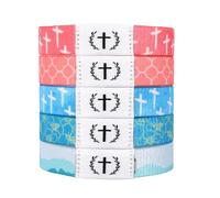 Penitue 5pcs Bracelets avec Versets Bibliques Quotidiens, Bracelets Chrétiens Portables Versets Écritures Jésus pour Femmes et Hommes avec Scan NFC Bijoux Religieux Inspirants Cadeau