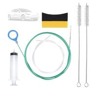 Penitue 6pcs Outil Nettoyage Drain Toit Ouvrant Automatique, Comprenant Un Tube de 5m Long, Éponge, Seringue, Tuyau & Brosses Nettoyage, pour Les Trous Drainage des Essuie-Glaces Toit Ouvrant Coffre
