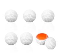 Penitue 6pcs Verre à Shot Balle de Golf, Gobelets en Plastique Durable en Forme Balle de Golf avec Couvercles pour Fête à Thème Créative et Pratique Adaptés aux Golfeurs Masculins (Blanc)