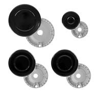 Penitue 8Pcs Kit de Chapelures Brûleur Cuisinière à Gaz, Ensemble Chapelure Couronne & Flamme Brûleur à Gaz Résistant Chaleur Couvercles Plaque Cuisson pour Plupart Cuisinières (55mm/75mm/100mm)