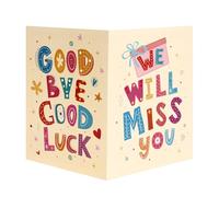 Penitue Carte d'Adieu Géante, 40x27cm Humoristique avec Enveloppe Carte de Bonne Chance pour Hommes Femmes et Collègues