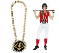 Penitue Collier Le Plus Grand Chiffre d'affaires de Tous Les Temps, 15cm Grand Doré Goat Collier MVP Drôle Prix de Champion pour Trophée Sportif Cadeaux Prix (Baseball)