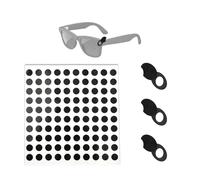 Penitue Ensemble d'Accessoires Lunettes Connectées pour Meta, Comprenant 3 Cache-Lentilles pour Lunettes Intelligentes et 100 Autocollant Bloquant Lumière LED
