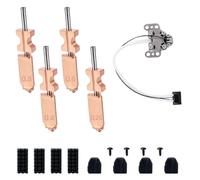 Penitue Kit d'Accessoires pour Imprimante 3D Flashforge AD5X | 4 Buses, 4 Manchons en Silicone, 4 Brosses de Nettoyage, 1 Bloc de Chauffe et Vis, Système Changement Rapide et Facile