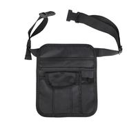Penitue Pochette de Serveur, Pochette de Taille en Tissu Oxford Noir Sac Tablier Service Polyvalent Accessoires Serveur Réglables pour Bistrot Café Restaurant Soins Infirmiers