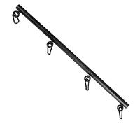 PENJOY Barre d'écartement réglable en acier inoxydable pour pilates, aide au sport, entraînement, yoga, barres d'étirement, équipement de fitness (noir)