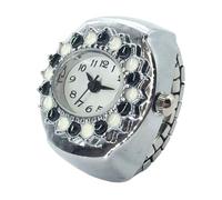 Penlimly Bague d'horloge | Montre de précision pour homme, bijou vintage innovant pour collègues, amis, anniversaire, Saint-Valentin, fête des mères, famille, Noir , Refer to description, Unisexe