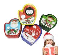Penlimly Boîtes De Noël | 4 Pièces Conteneur À Biscuits Vide - Contenants De Stockage Pour Bonbons | Pour Pâtissiers Amateurs Garnitures De Bas De Noël Réunions Familiales Pièces De