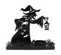 Penlimly Bougeoir d'halloween, photophore de sorcière, Bougeoir d’, Bougie Chauffe-Plat de sorcière, décorations effrayantes pour Halloween, Lampe de Transport de, décor pour Halloween, noël