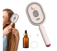 Penlimly Brosse À Vapeur Pour Cheveux - Peigne Démêlant Rechargeable Avec Huile Et Gobelet Doseur | Lisseur Vapeur Cheveux | Pour Ondulés Bouclés Épais Raides Lisses Usage Voyage Maison Filles Femmes
