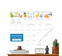 Penlimly Calendrier 2026-7/2026-12/2027 Planificateur Suspendu À Motif Fruit,Calendrier Planificateur Journalier | Pour Organisation Facile Lecture Étude École Tâches Bureau Domicile Nettoyage