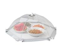 Penlimly Cloche Alimentaire Pliable en Maille, 60cm Couvercle de Nourriture Cloche à Fruits Anti Moucherons, Moustiquaire de Table pour Aliments Gâteaux Fruits Extérieur Maison Barbecue Pique-Nique