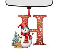 Penlimly Décoration de Noël Lettre en Forme - Pendentifs Bonhomme de Neige de Noël,Décor 2D Acrylique Pendentif Festif pour Patio Extérieur Pelouse Intérieur Maison Chambre Couloir