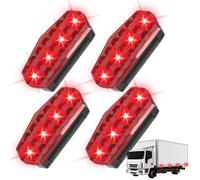 Penlimly Feux Stroboscopiques pour Camions,Lampe de Sécurité Clignotante à LED Solaire - 4 Pièces Pour Conduite, Alarme Automobile Pour Véhicules, Motos, Glissières De Sécurité Et Panneaux De