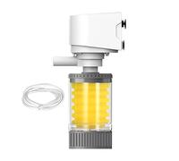 Penlimly Filtre à poisson - Filtre aérateur interne pour tortues, filtre silencieux à plusieurs étages pour aquarium d'eau douce et salée, récif, tortue, crevettes, plantes, algues, étang