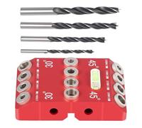 Penlimly Guide De Perçage Angulaire Pour Menuiserie,Gabarit de Perçage 30° 45° 90° pour Trous Angulaires | Gabarit d'Alignement pour Outils Électriques de Menuiserie Meubles Rampes Garde-Corps