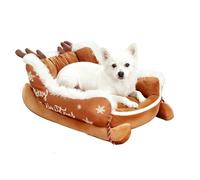 Penlimly Lit Traîneau Chiens,Canapé pour Chiot d'hiver Et Noël - Lit Chaud Festif pour Chiot | pour Propriétaires Amateurs d'animaux Maison Bureau Chambre Sommeil Sieste Diurne