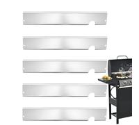 Penlimly Plaques Chauffantes De Remplacement pour Grill - Plaques Pare-Chaleur en Acier Inoxydable pour Barbecue | Couverture Pare-Flamme Facile À Nettoyer pour Jardin Pique-Nique Randonnée Camping