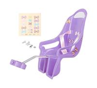 Penlimly Porte-P-oupée Vélo Enfant avec Autocollants, Siège de Vélo pour P-oupée et Jouet en Peluche, avec Autocollants, Accessoires de Bicyclette Fille