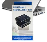 Penlimly Répartiteur Routeur - Adaptateur de Répartition 1 à 4 Accès Simultané Prolongateur de Câble Connecteur - Adaptateur Réseau,Compatible avec Ordinateur de Bureau Portable Maison Travail