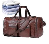 Penlimly Sac De Voyage pour Hommes - Robuste Vintage Cuir PU Grande Capacité,Sac De Week-End Duffle De Voyage pour Hommes - pour Petit ami Père Mari Week-End Salle de Sport Travail Affaires