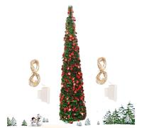 Penlimly Sapin de Noël Artificiel | Arbre de Noël à Paillettes avec Éclairage LED Multicolore | Artificielles Réalistes De 150 Cm Pour La Décoration D Halloween Du Porche De La Chambre En Intérieur Et