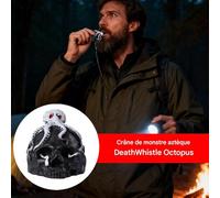 Penlimly Sifflet de la Mort Effrayant - Outils de Survie Anciens,Sifflet Halloween Bruyant Avec Tête De Pieuvre - Pour Camping Randonnée Pique-Nique Exposition Fête Méditation Film Animal