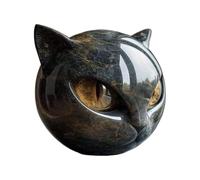 Penlimly Statue de chat | Décoration d'animal de bureau, élégante figurine d'art de chat noir pour maison, jardin, bibliothèque, bureau, cour, entrée, affichage intérieur pour homme et femme