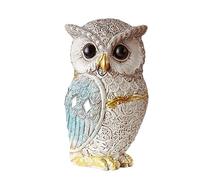 Penlimly Statue De Chouette | Décorations pour Intérieur,Figurine Animale en Résine Fait Main pour Étagère - Décor de Table et Intérieur pour Chambre, Salle de Bain et Salon