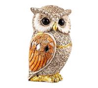 Penlimly Statuette De Chouette,Décorations pour Intérieur | Décoration Animaux en Résine Faite À La Main pour Étagère Table De Bureau Chambre Salle De Bain