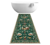 Penlimly Tapis de Noël - Paillasson Festif antidérapant avec Motifs de bonhommes de Neige, Sapin et Père Noël - Tapis Couloir de | pour Intérieur Chambre Salon Salle De Bain Entrée Couloir