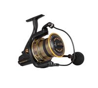 PENN Battle II Longcast Moulinet Spinning Longcast pour la Pêche au Poser, du Bord en Mer pour Surfcasting, en Eau Douce pour la Carpe et Le Silure, noir/or